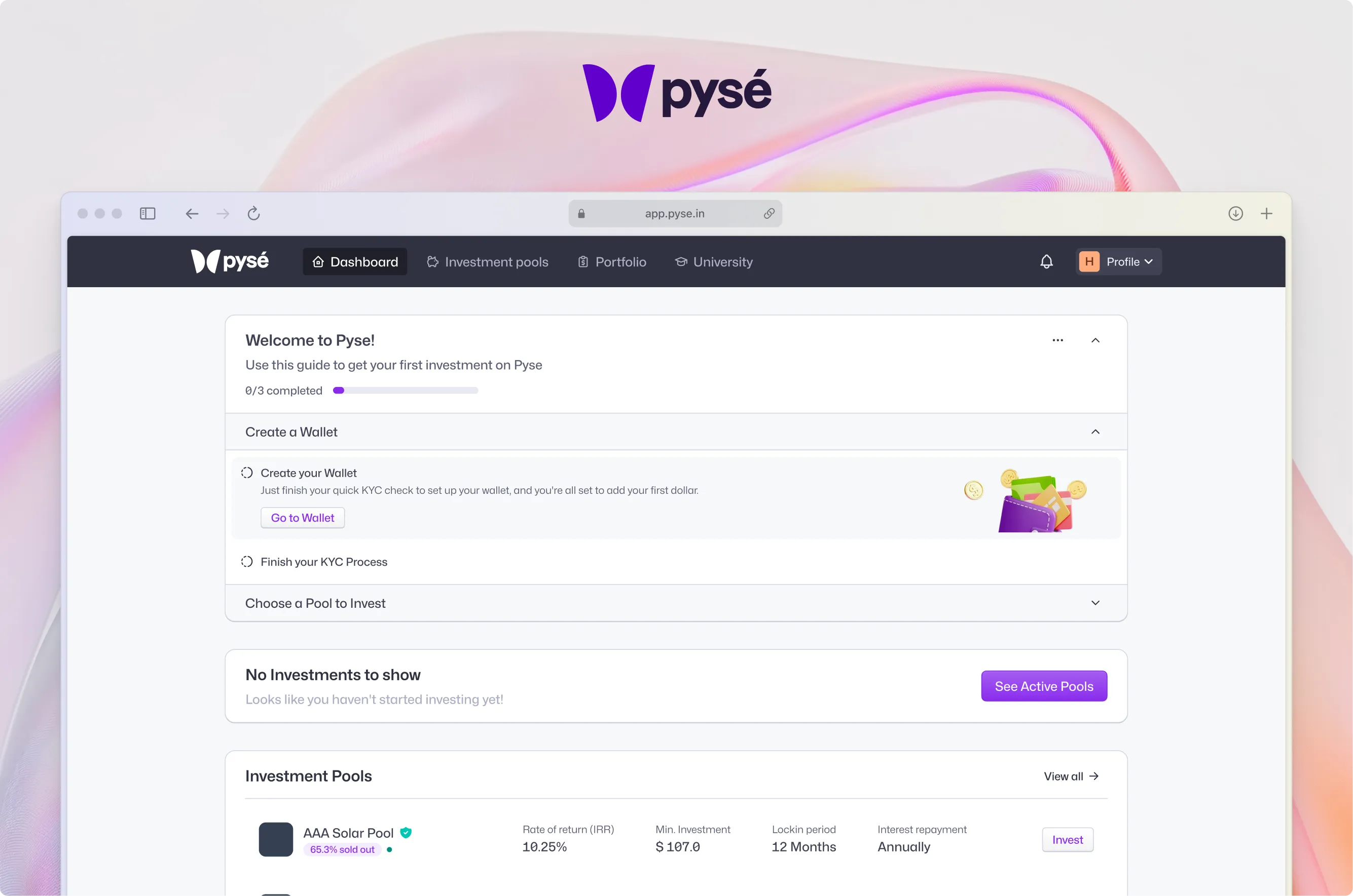 Pyse project preview